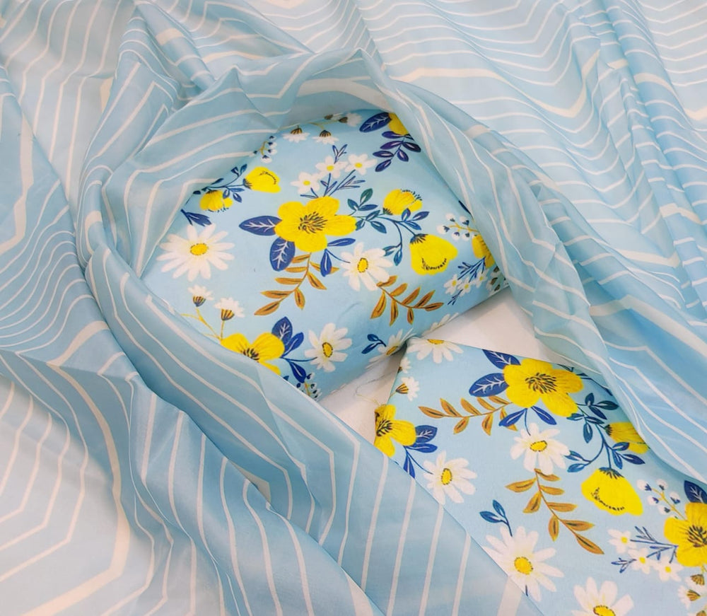 Swiss Lawn Digital Print 3-Pc Suit