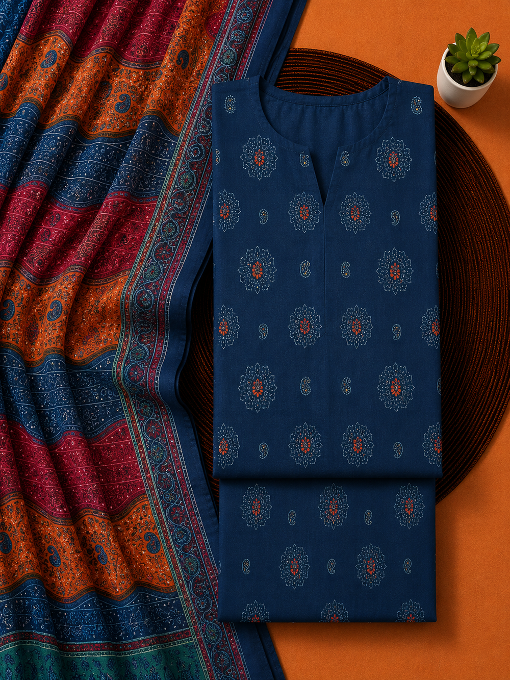 PRINTED 3PCs LAWN SUIT