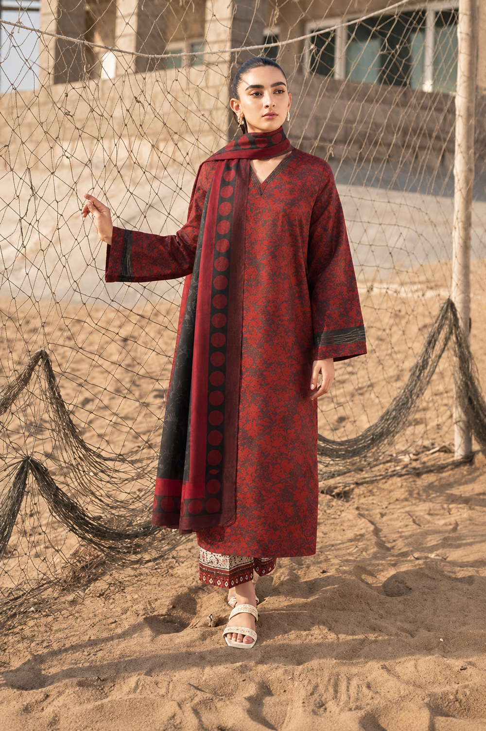 Lawn 3PC Unstitched Suit - BL