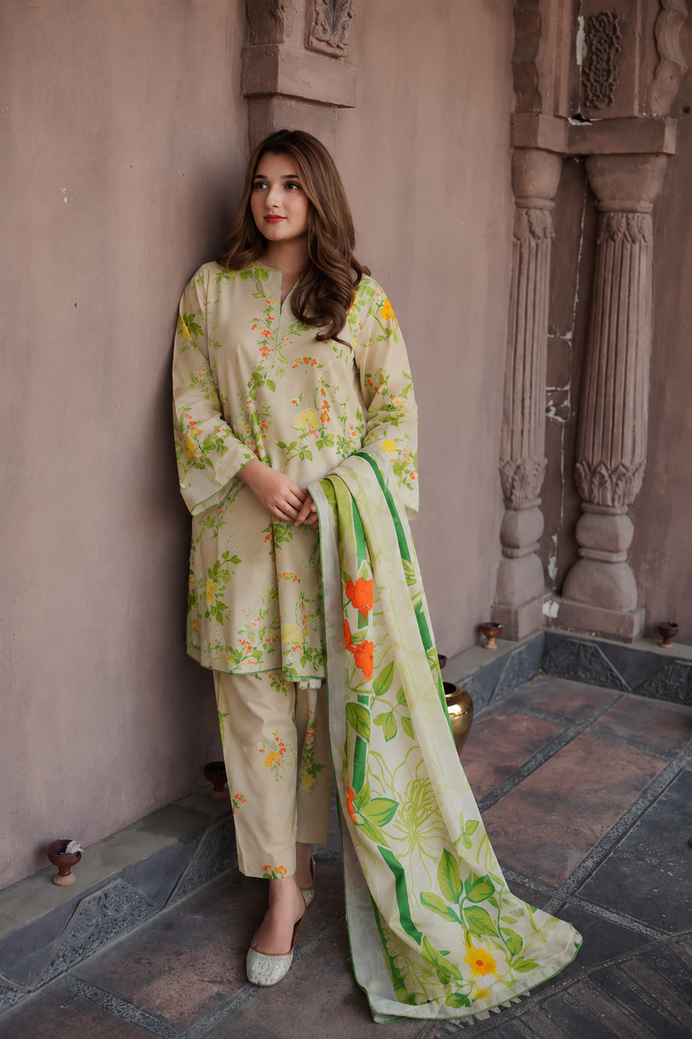 Lawn 3PC Unstitched Suit - BL