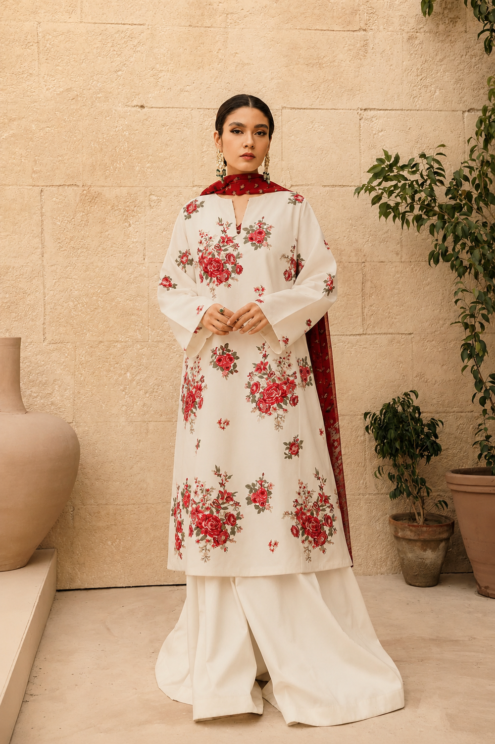 Lawn 3PC Unstitched Suit - BL