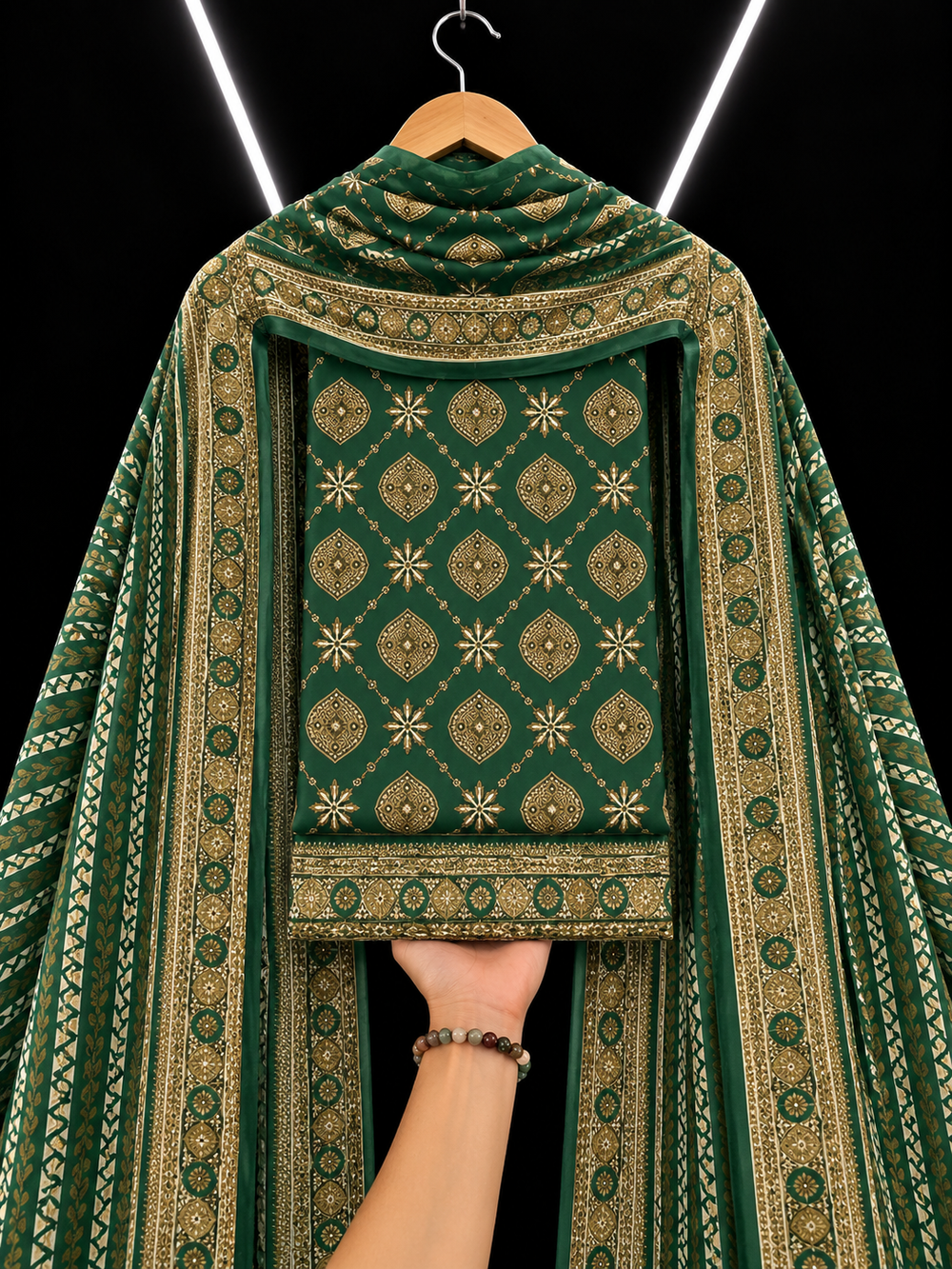 3PC DHANAK SILK - P1502