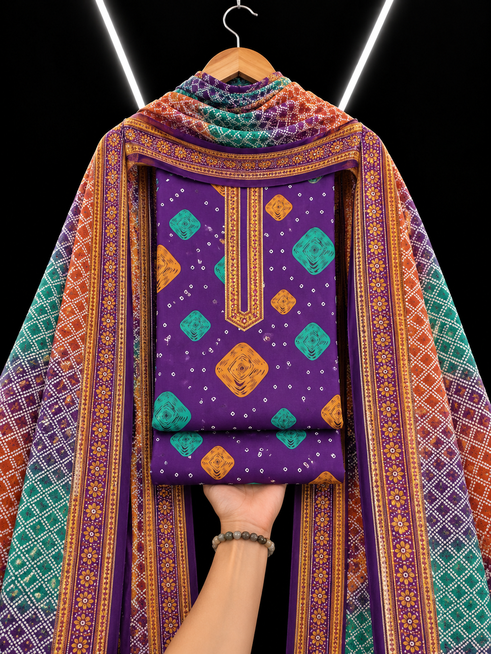 3PC DHANAK SILK - P1506