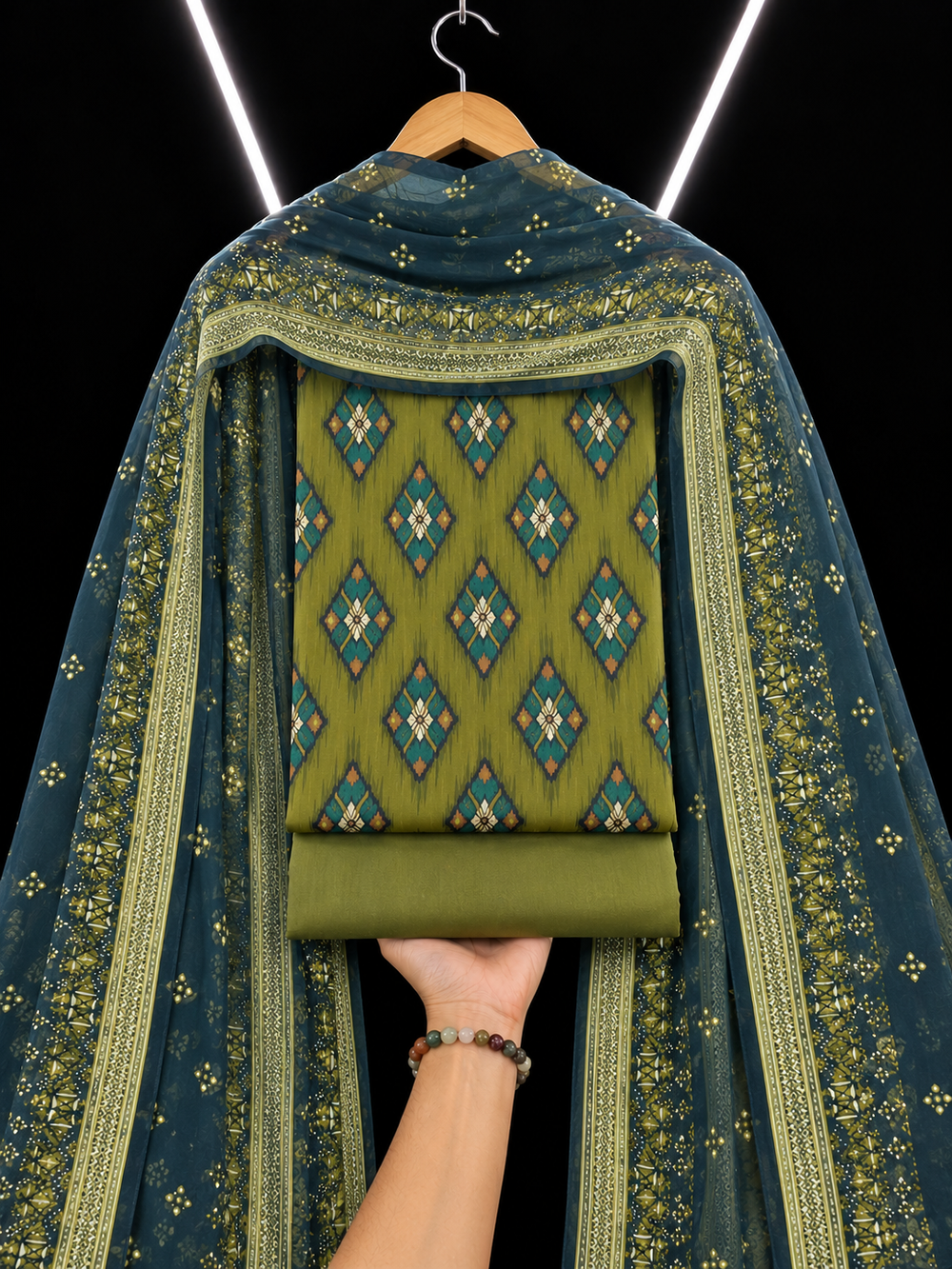 3PC DHANAK SILK - P1511