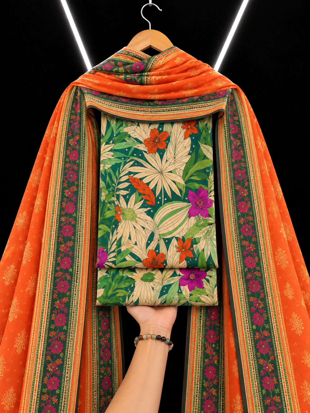 3PC DHANAK SILK - P1601