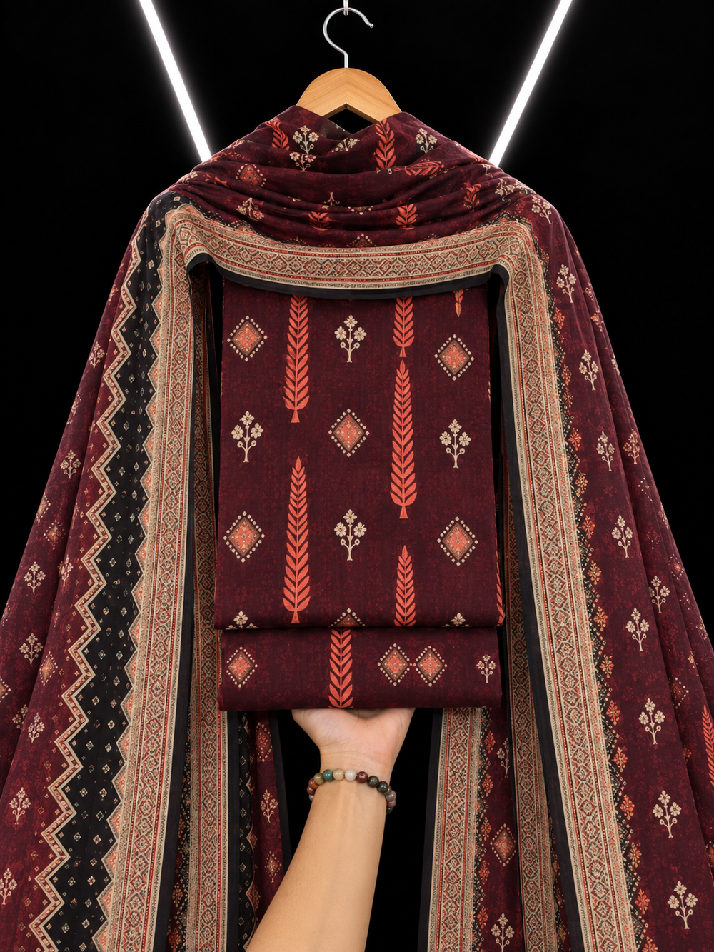 3PC DHANAK SILK - P1602