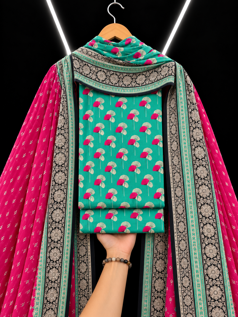 3PC DHANAK SILK - P1608