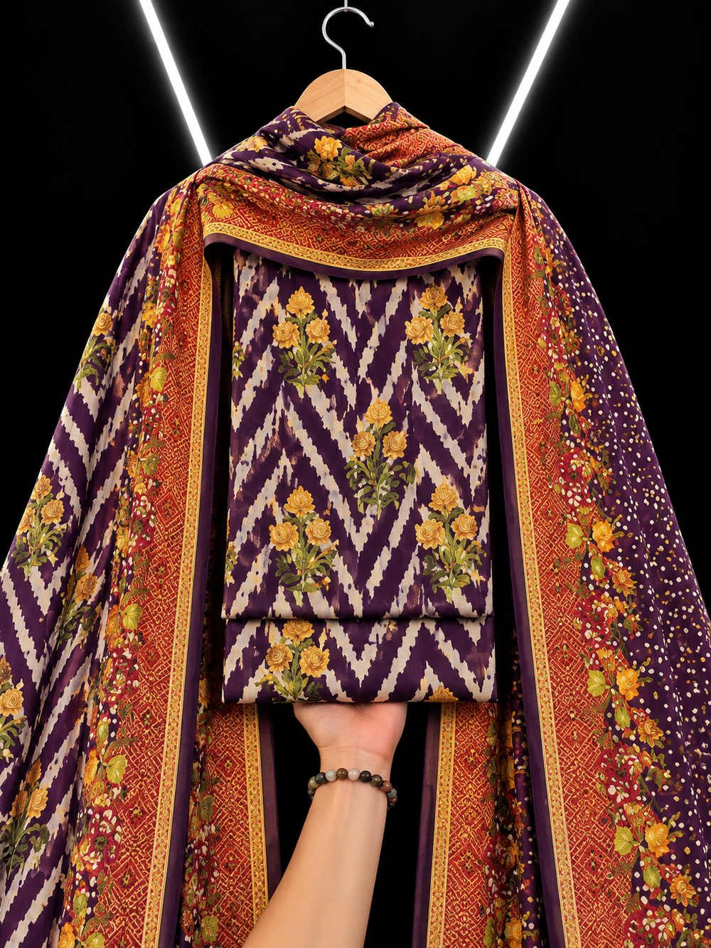 3PC DHANAK SILK - P1616