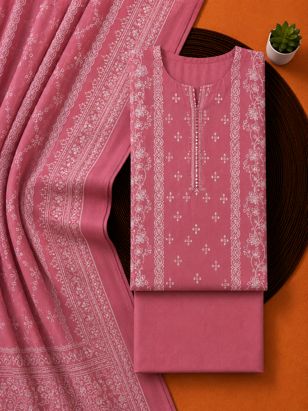 PRINTED 3PCs LAWN SUIT