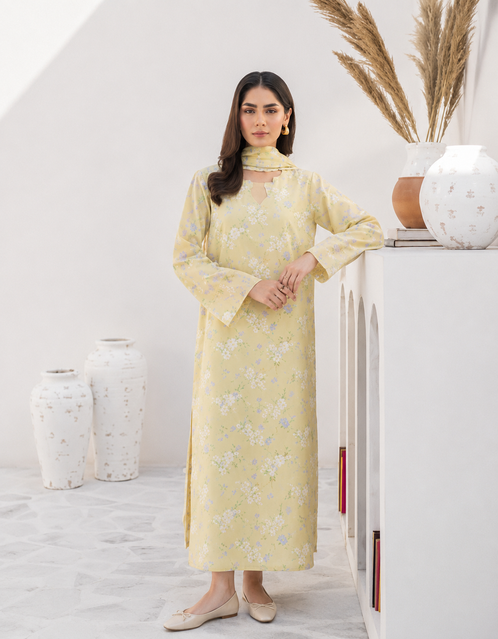 Lawn 3PC Unstitched Suit - BL
