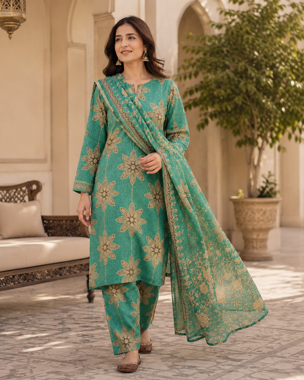 SWISS PRINTED 3PCs LAWN SUIT