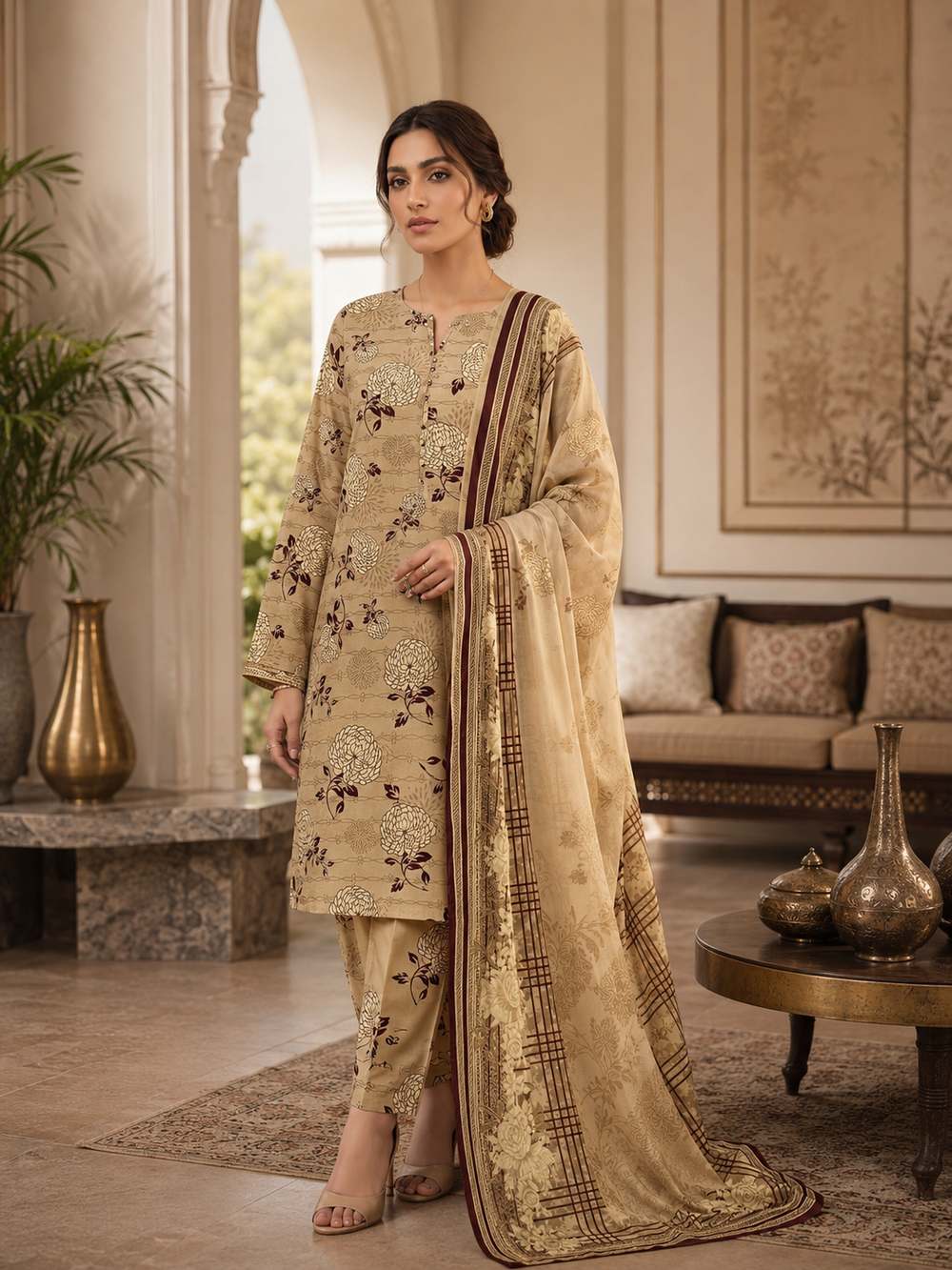SWISS PRINTED 3PCs LAWN SUIT