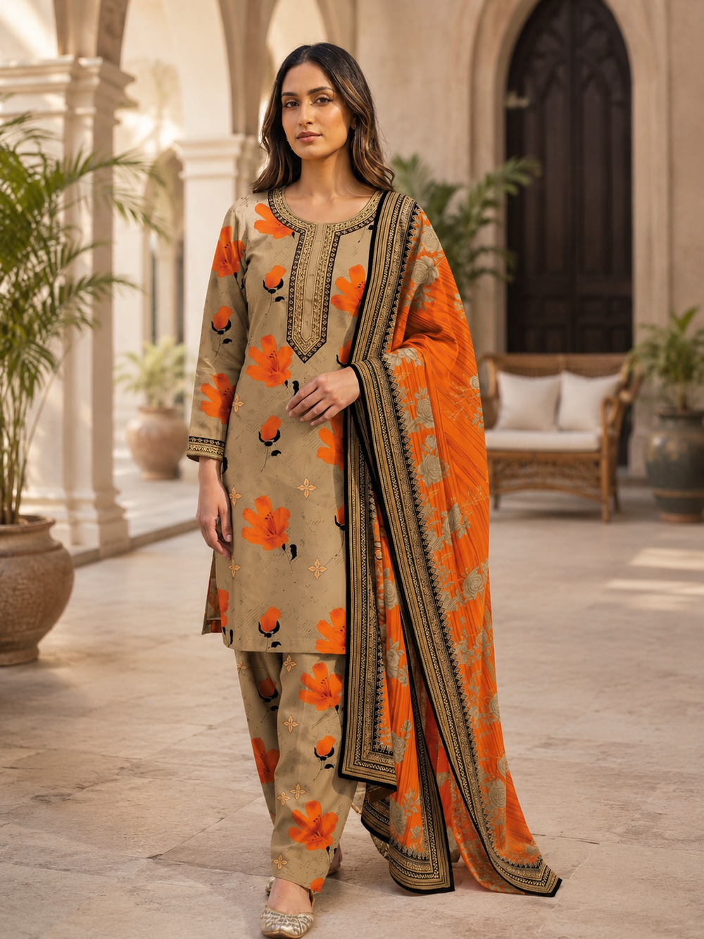 SWISS PRINTED 3PCs LAWN SUIT