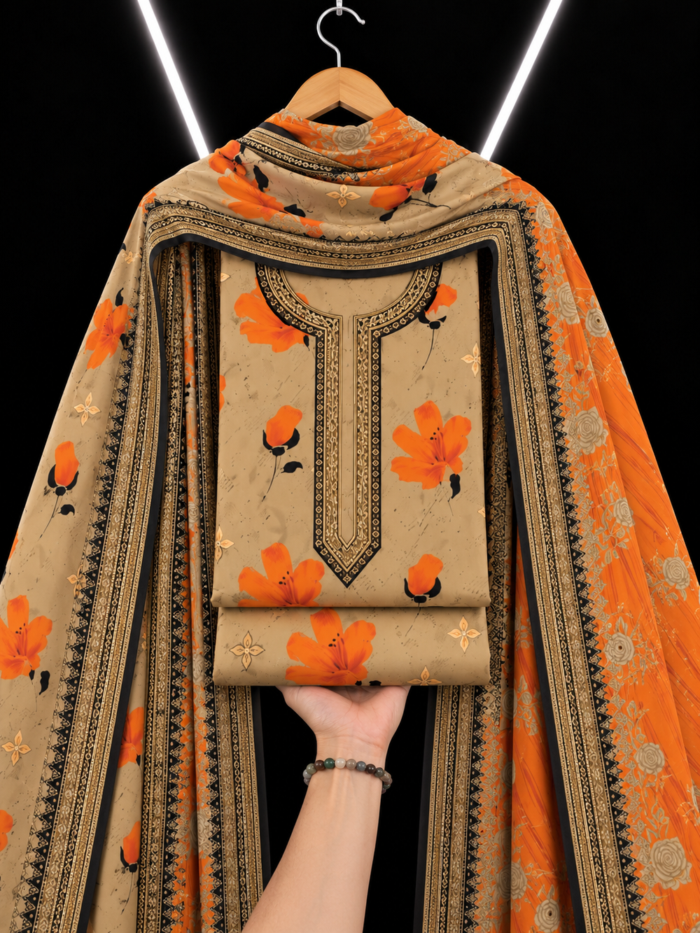 3PC DHANAK SILK - P1703