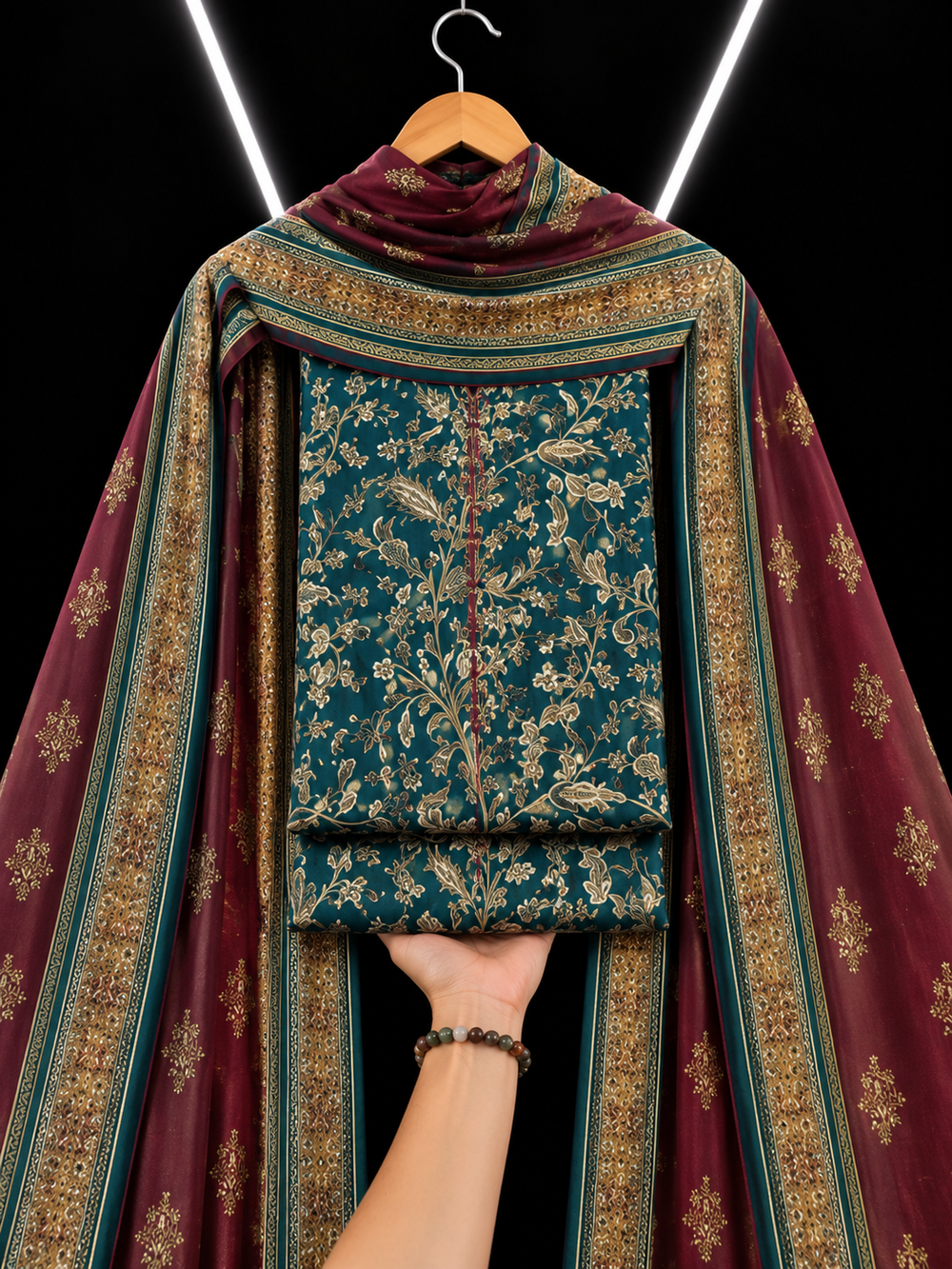 3PC DHANAK SILK - P1706