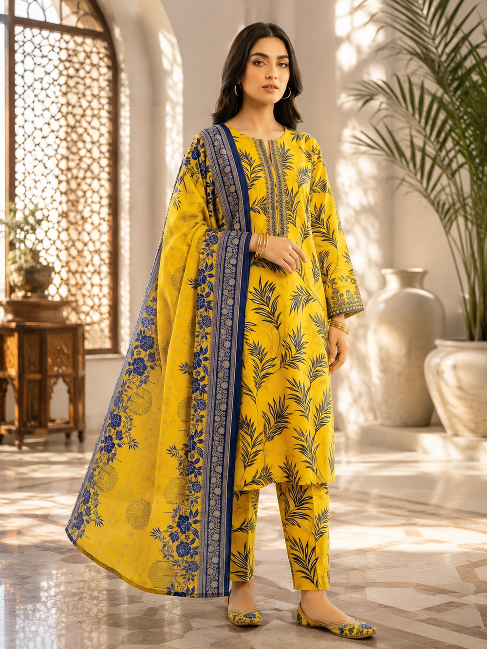 SWISS PRINTED 3PCs LAWN SUIT