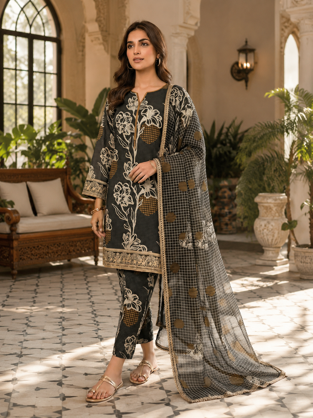 SWISS PRINTED 3PCs LAWN SUIT
