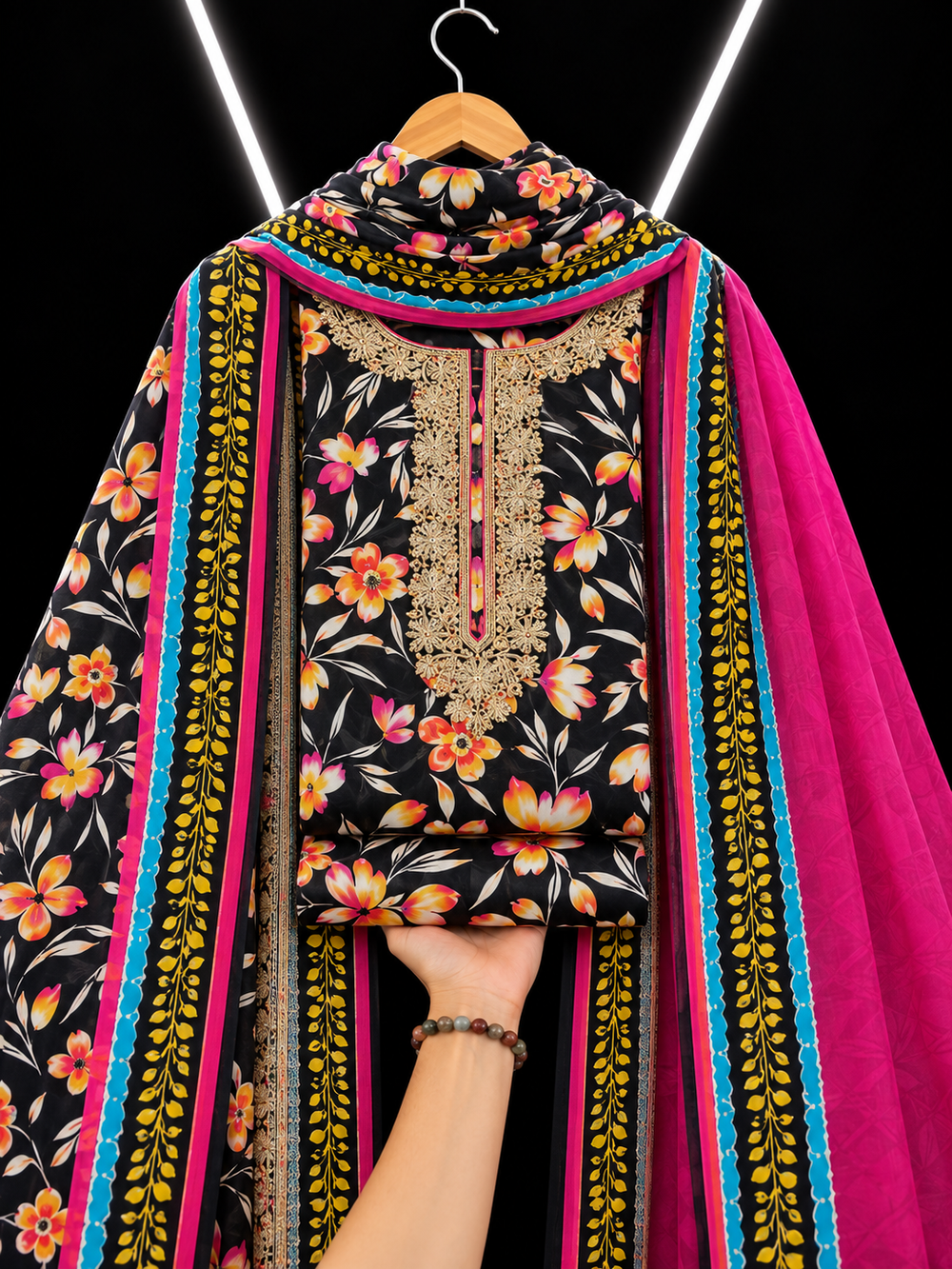 3PC DHANAK SILK - P1714