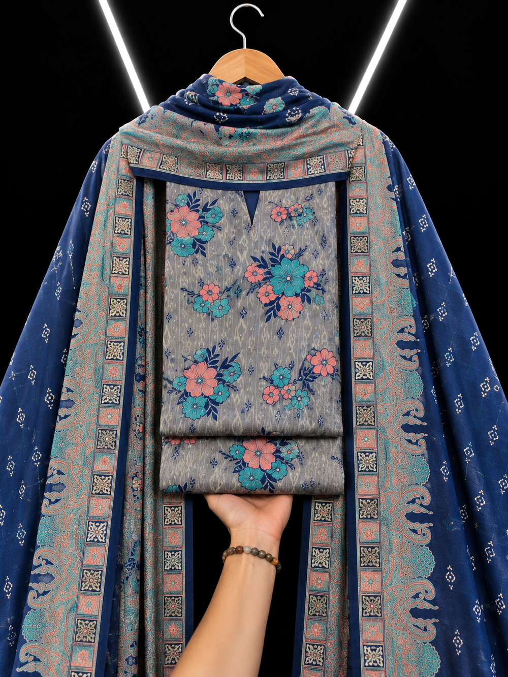 3PC DHANAK SILK - P1715