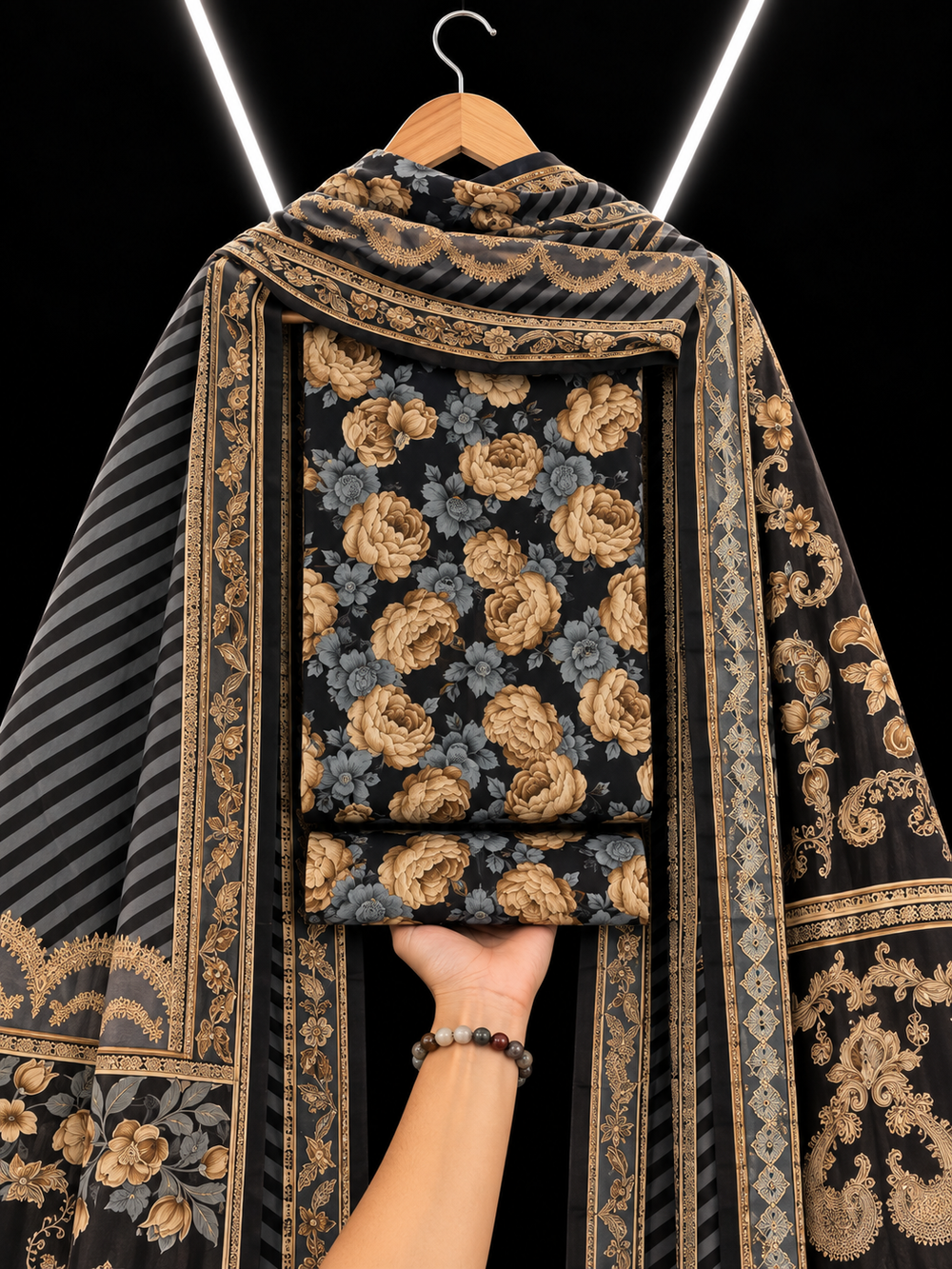 3PC DHANAK SILK - P1812