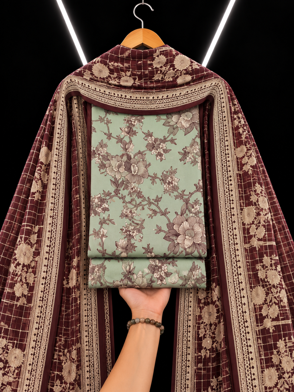 3PC DHANAK SILK - P1909