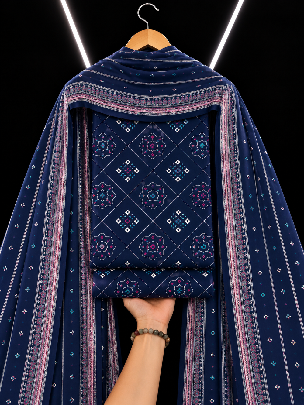 3PC DHANAK SILK - P1915