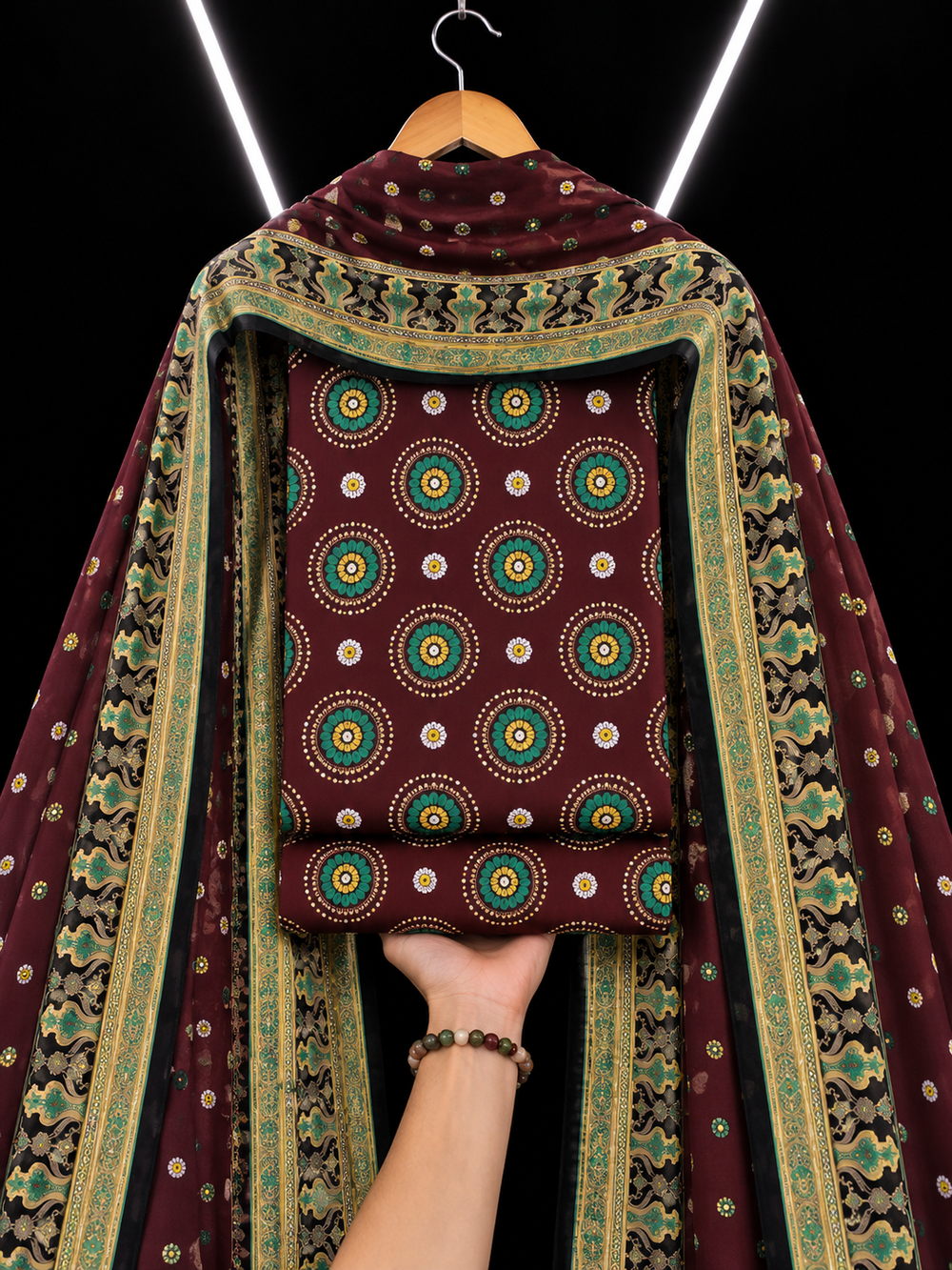 3PC DHANAK SILK - P1916