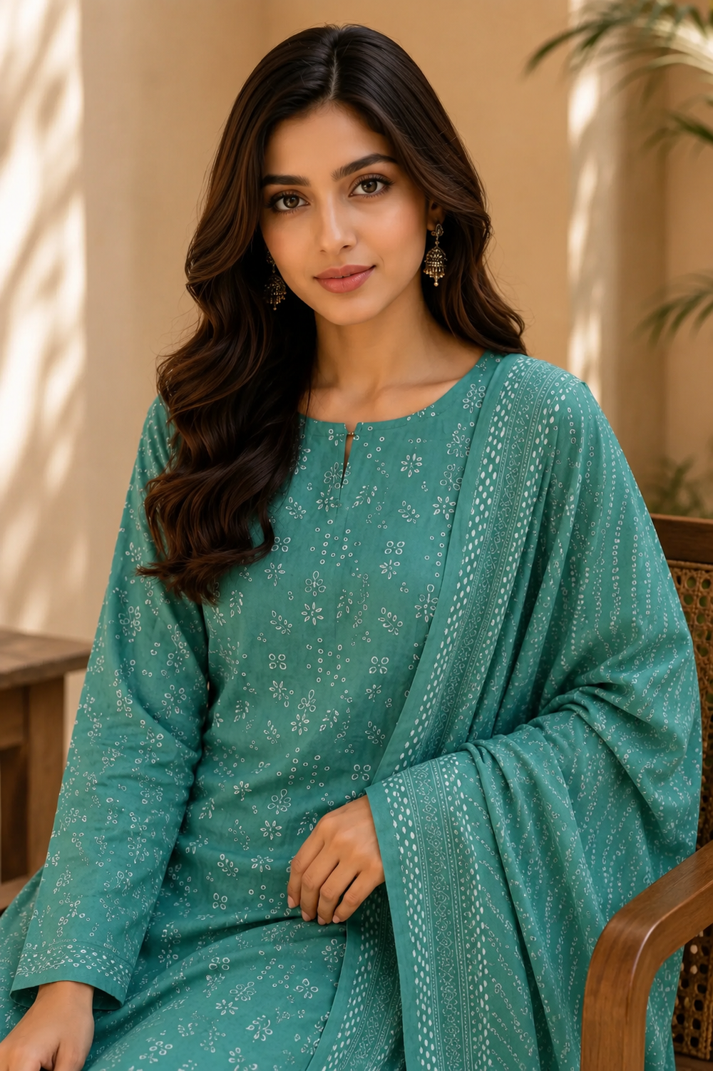 3PCs PRINTED LAWN UNSTITCHED SUIT
