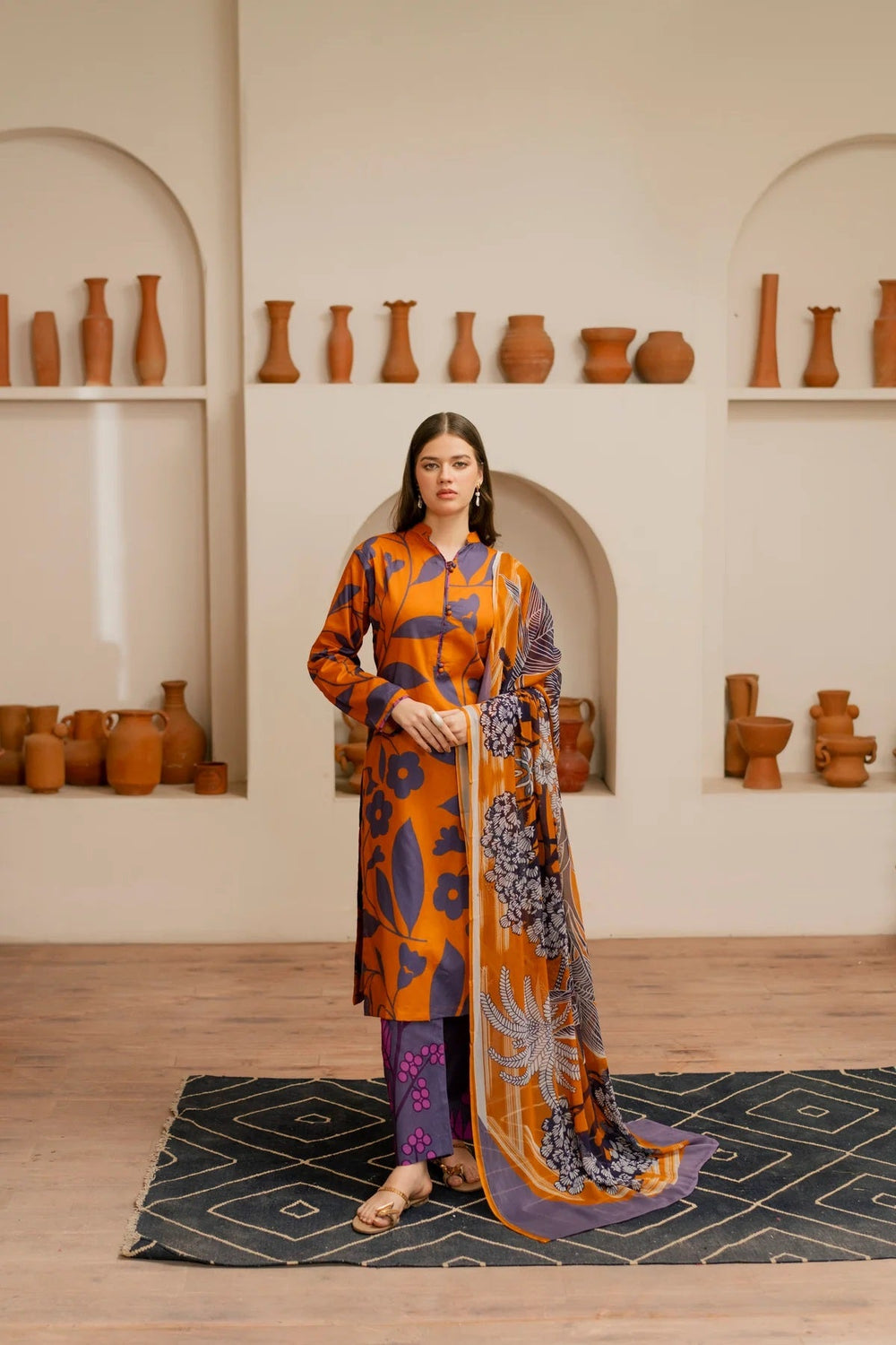 3 Piece BreezeLawn Printed UnStitched Suit with Printed Dupatta & Printed Trouser.