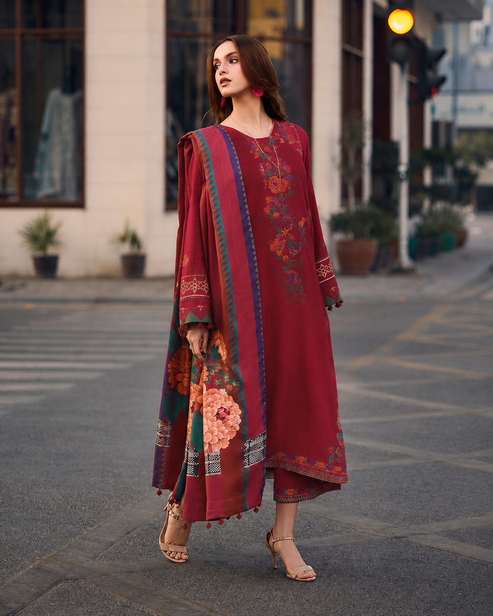 Lawn 3PC Unstitched Suit - BL