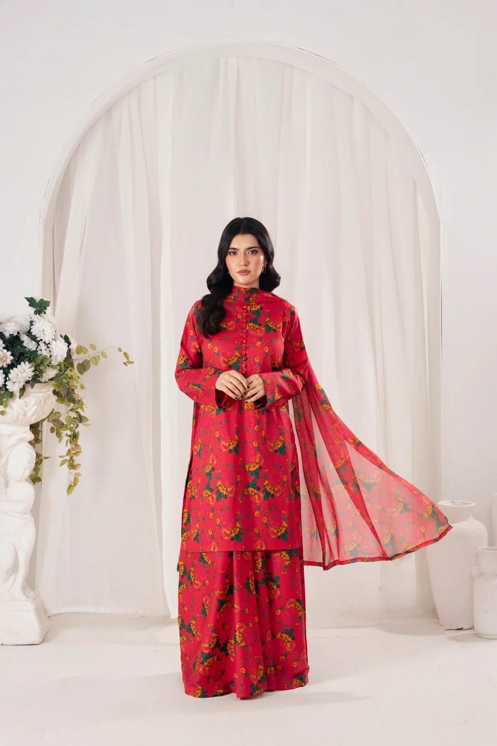 3 Piece BreezeLawn Printed UnStitched Suit with Printed Dupatta & Printed Trouser.