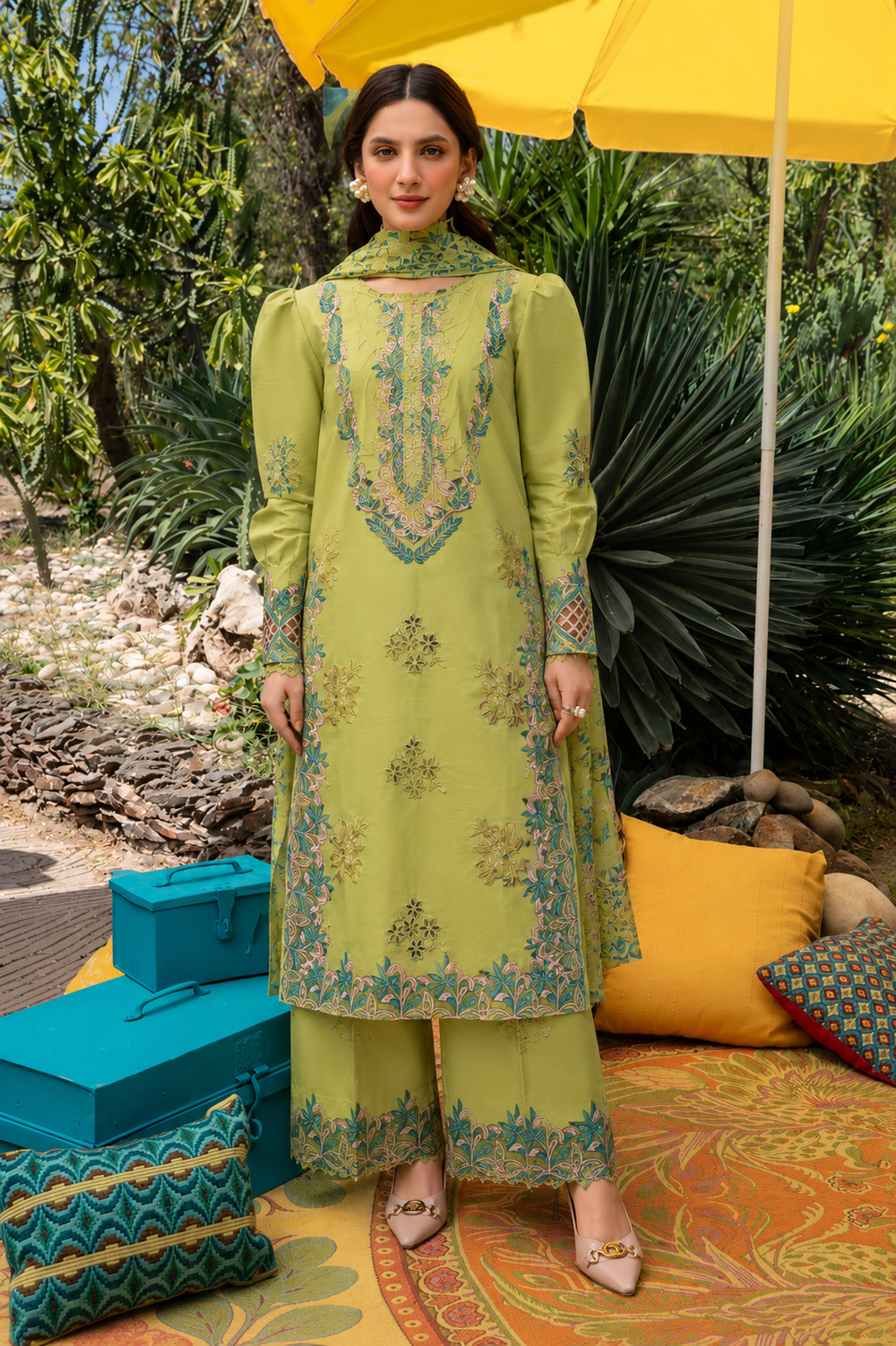 Lawn 3PC Unstitched Suit - BL