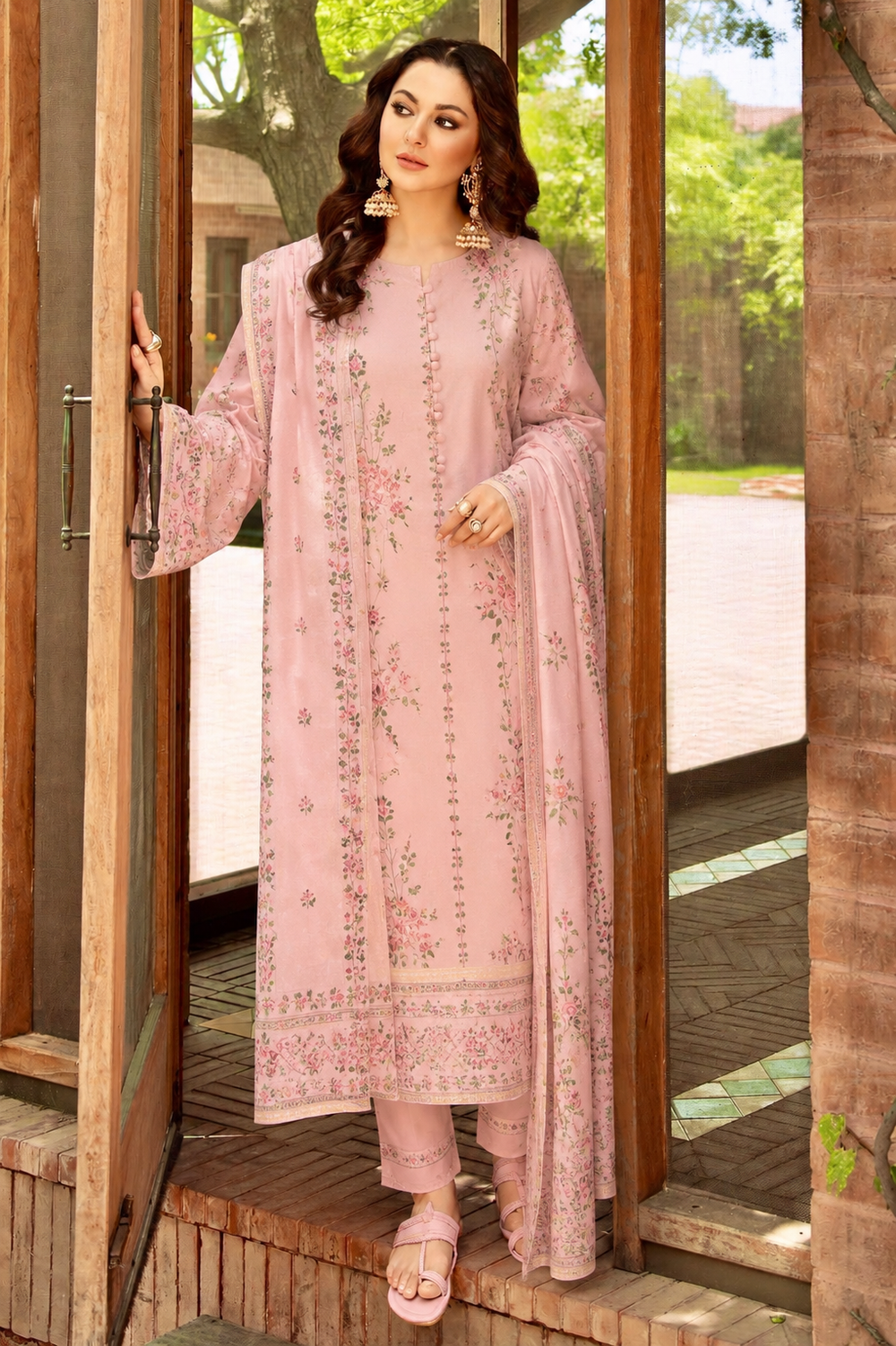 Lawn 3PC Unstitched Suit - BL