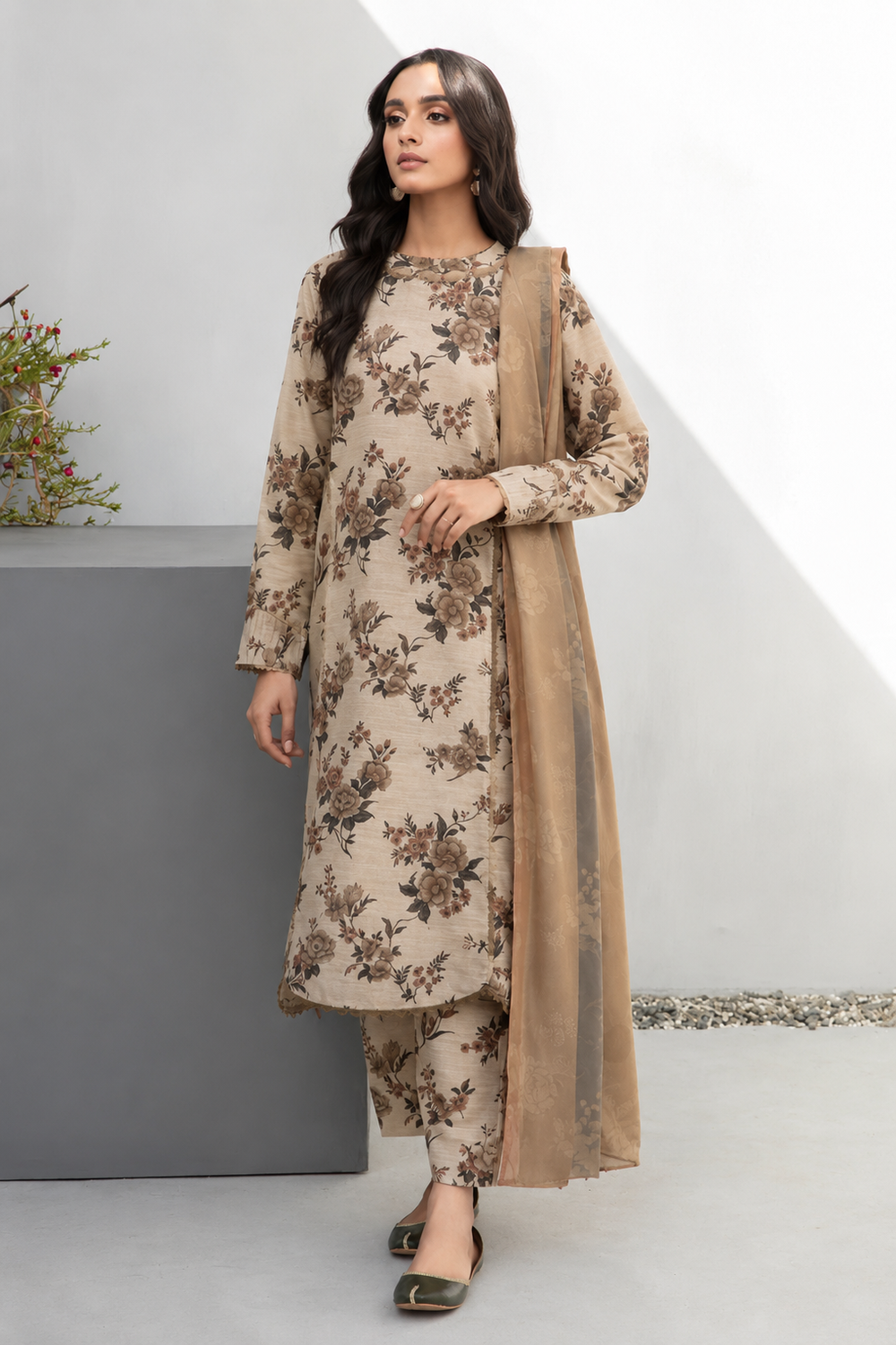 Lawn 3PC Unstitched Suit - BL