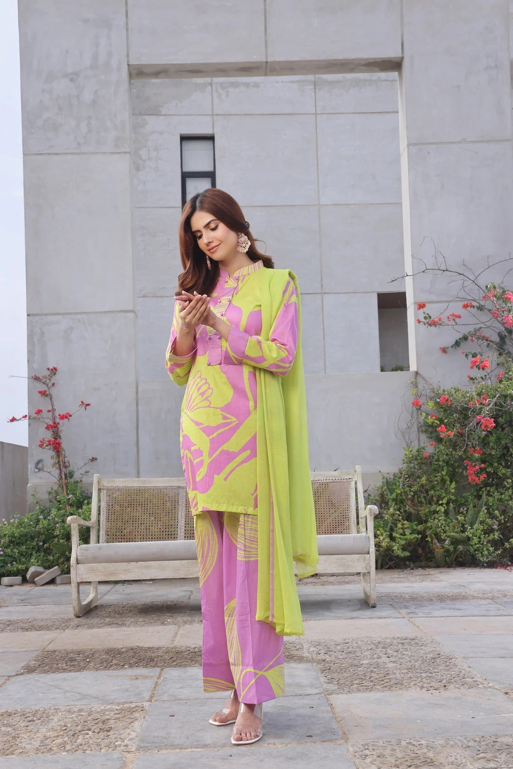 3 Piece BreezeLawn Printed UnStitched Suit with Printed Dupatta & Printed Trouser.