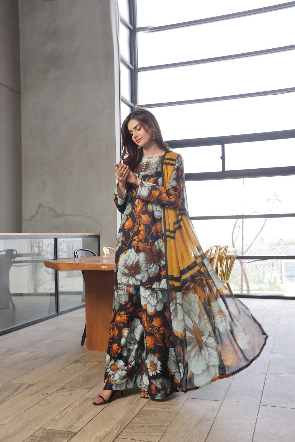 3 Piece BreezeLawn Printed UnStitched Suit with Printed Dupatta & Printed Trouser.