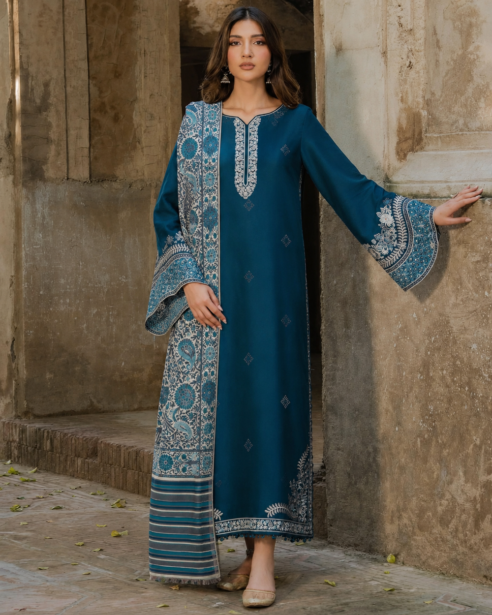 Lawn 3PC Unstitched Suit - BL