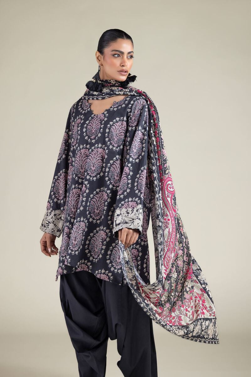 3 Piece BreezeLawn Printed UnStitched Suit with Printed Dupatta & Printed Trouser.
