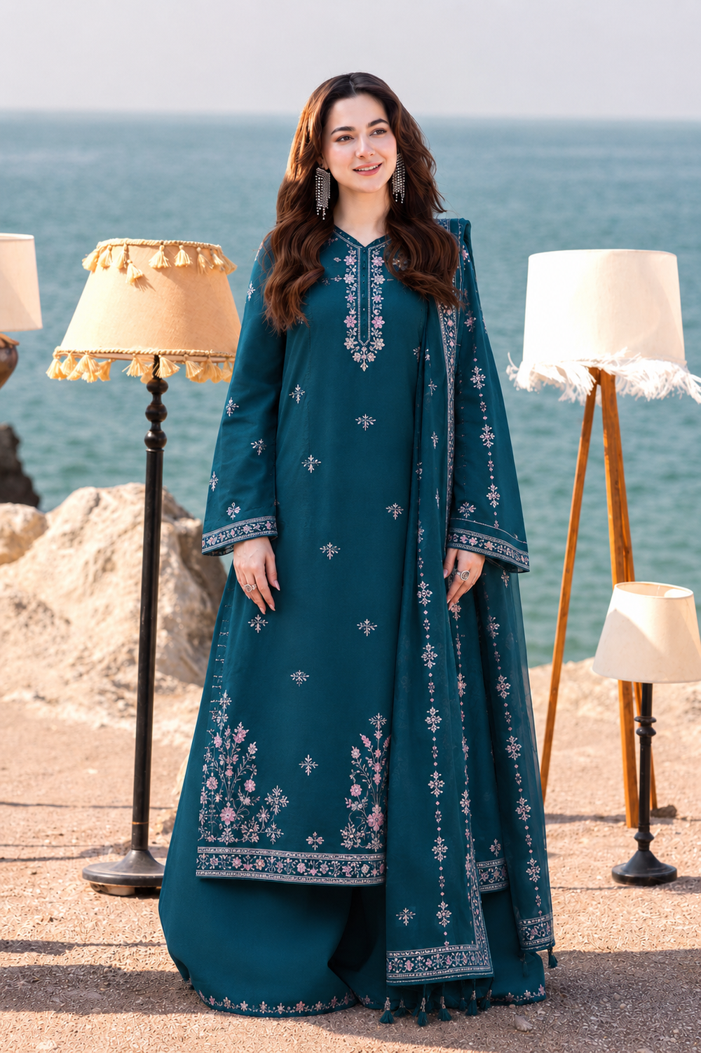 Lawn 3PC Unstitched Suit - BL