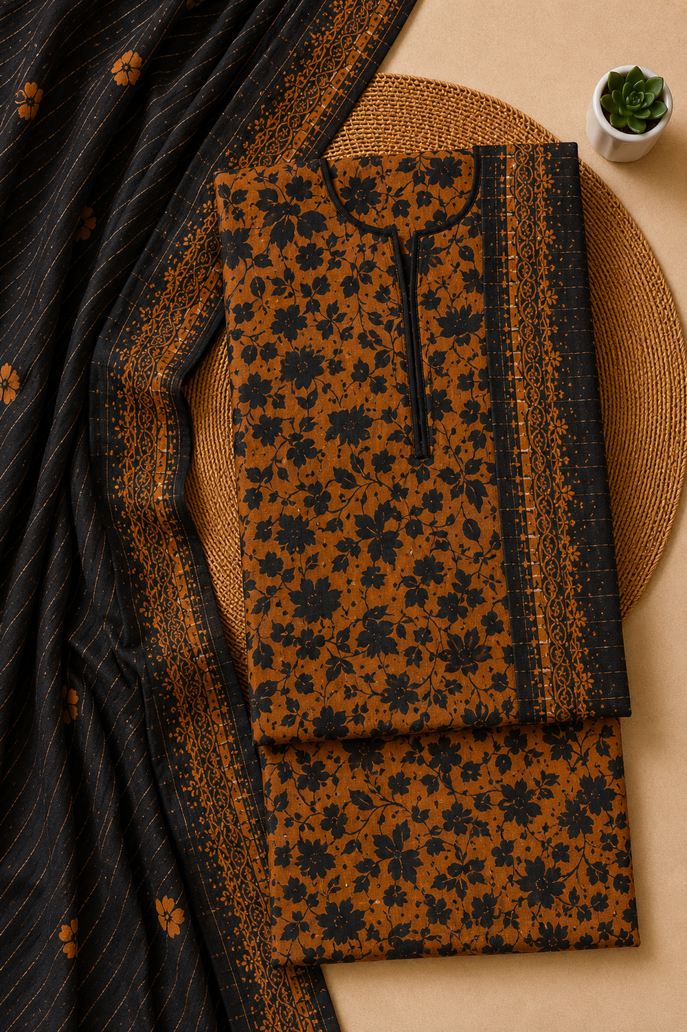 PRINTED 3PCs LAWN SUIT