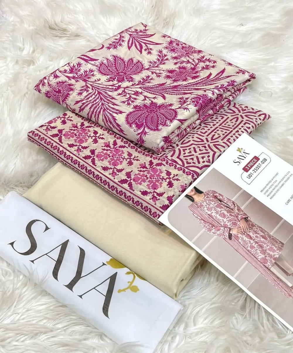 SAYA LAWN 3PC COLLECTION  Vol: 49