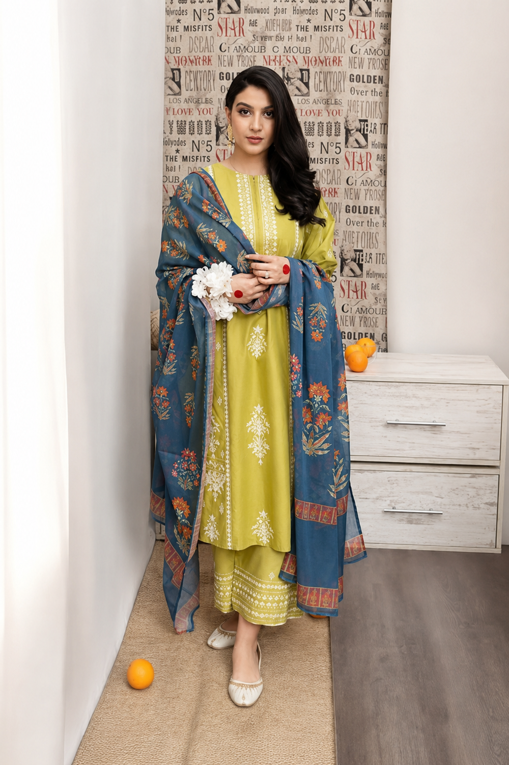 Lawn 3PC Unstitched Suit - BL