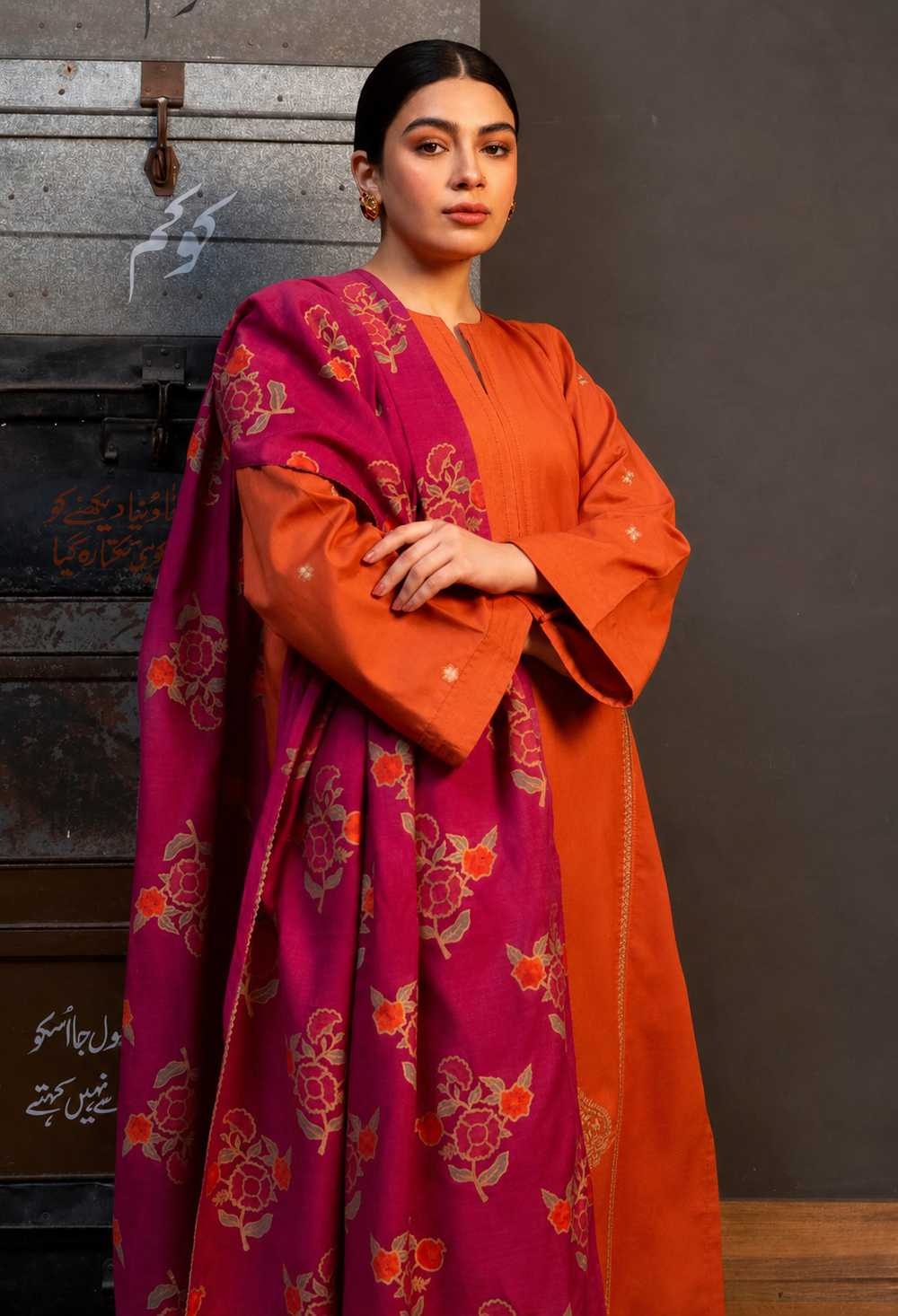 Lawn 3PC Unstitched Suit - BL
