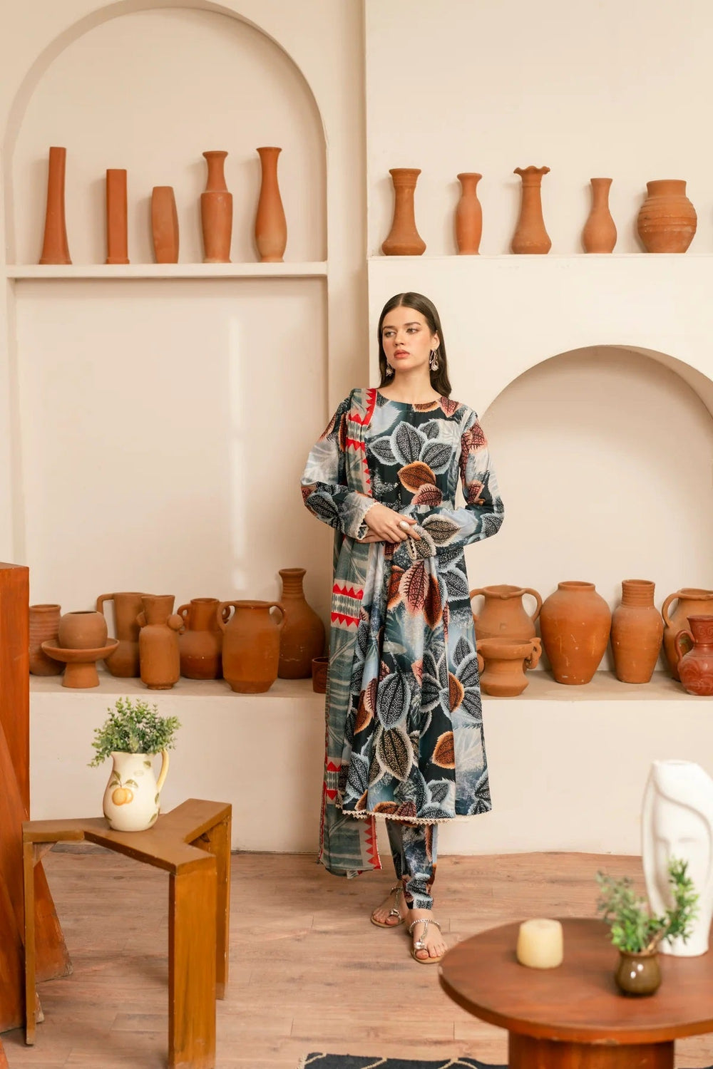 3 Piece BreezeLawn Printed UnStitched Suit with Printed Dupatta & Printed Trouser.
