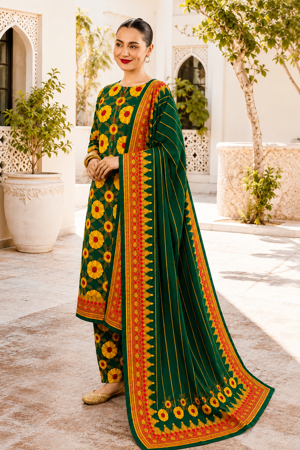 Lawn 3PC Unstitched Suit - BL