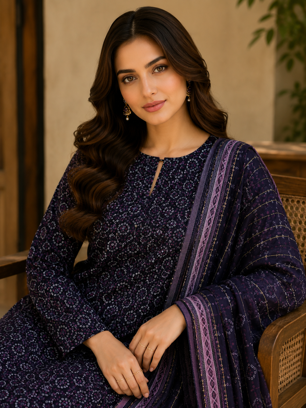 3PCs PRINTED LAWN UNSTITCHED SUIT