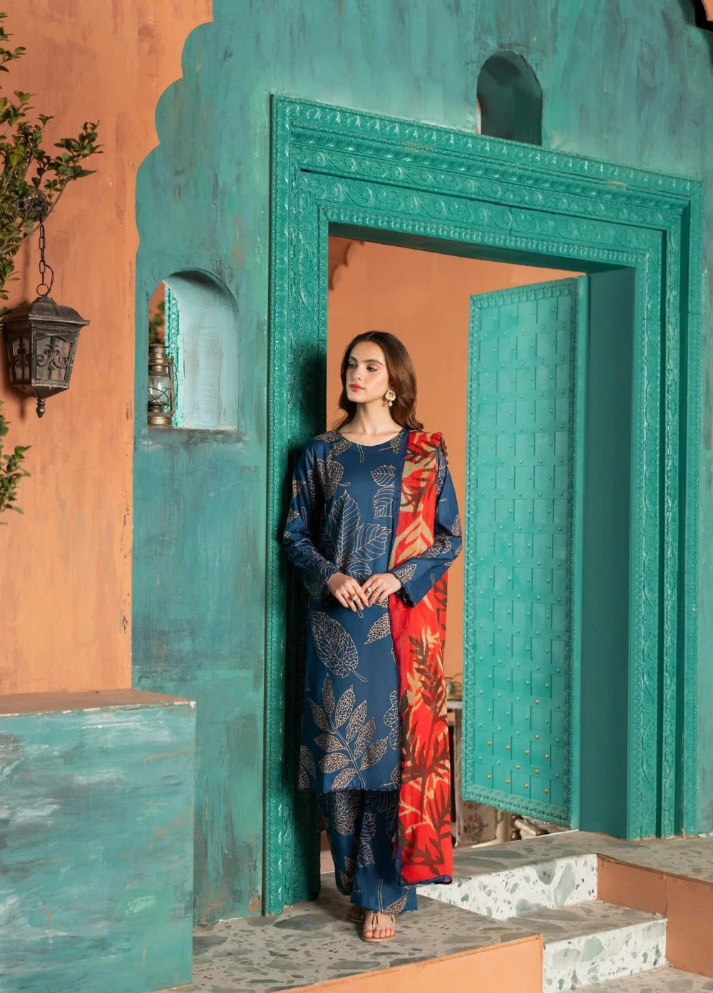 3 Piece BreezeLawn Printed UnStitched Suit with Printed Dupatta & Printed Trouser.