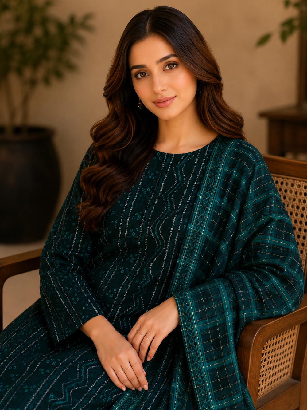 3PCs PRINTED LAWN UNSTITCHED SUIT