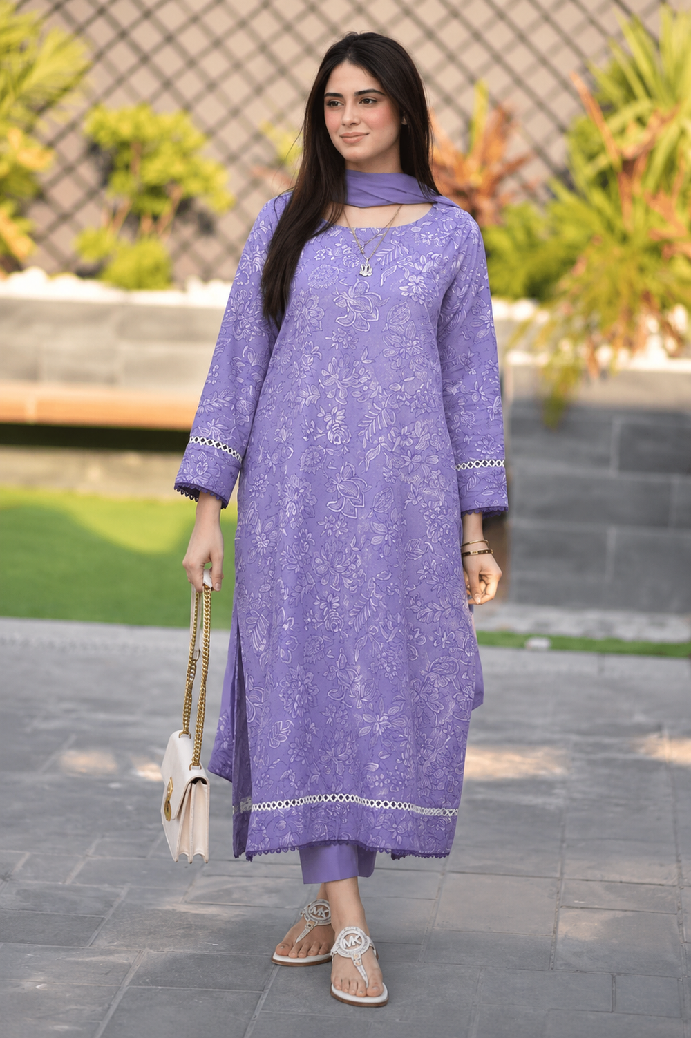 Lawn 3PC Unstitched Suit - BL