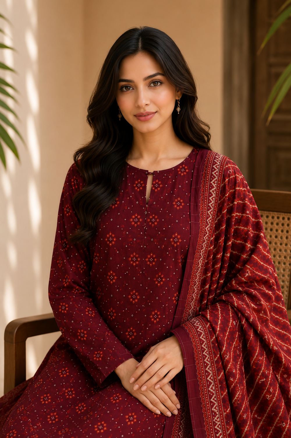 3PCs PRINTED LAWN UNSTITCHED SUIT